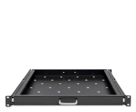 Qoltec Stalowa półka do szafy RACK  600x600  wysuwana  czarna - 1329971 - zdjęcie 1